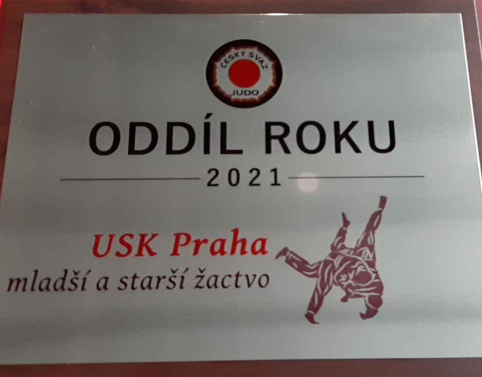 Klubem roku 2021 v kategorii mladších i starších žáků je USK PRAHA JUDO, nyní již i s trofejí!